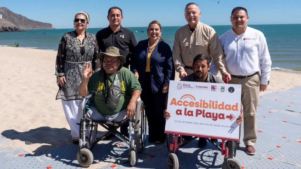 FORTALECE SECRETARÍA DE TURISMO LA ACCESIBILIDAD A LAS PLAYAS CON NUEVO EQUIPAMIENTO EN SAN FELIPE